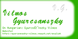 vilmos gyurcsanszky business card